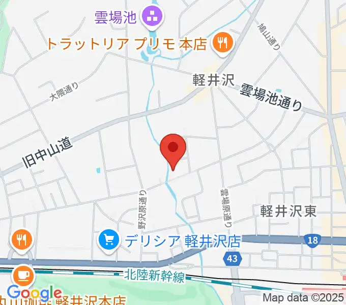 軽井沢ヴィラセシリア音楽堂の地図