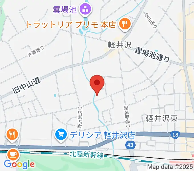 軽井沢ヴィラセシリア音楽堂の地図