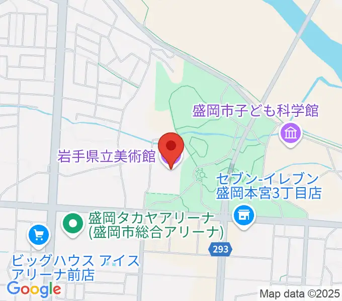 岩手県立美術館の地図