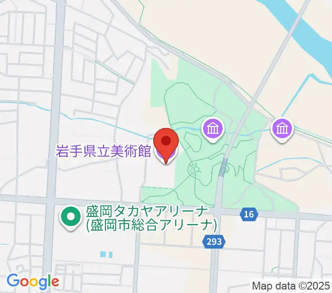 岩手県立美術館の地図