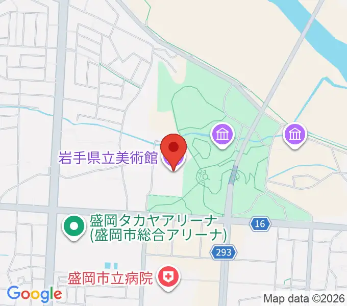 岩手県立美術館の地図