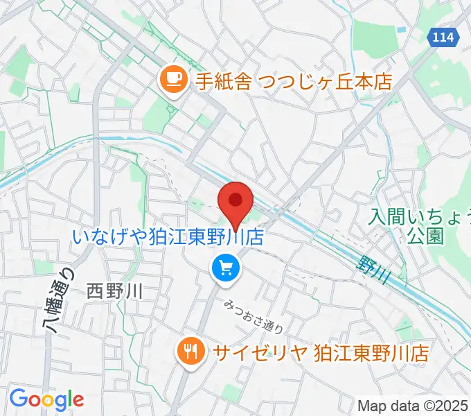 山石屋洋琴工房の地図