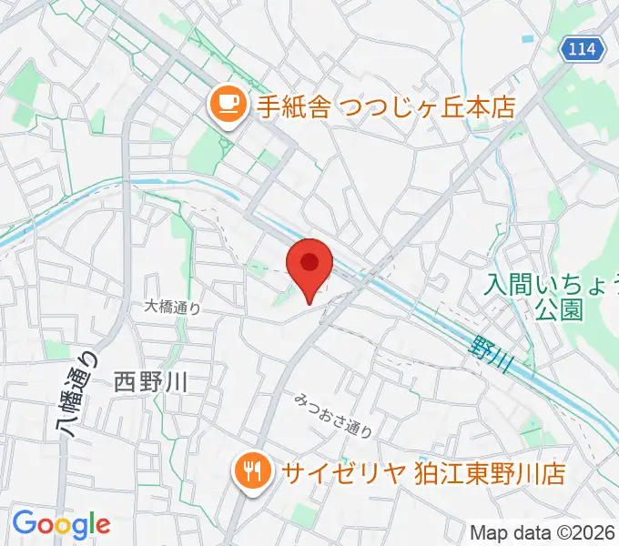山石屋洋琴工房の地図