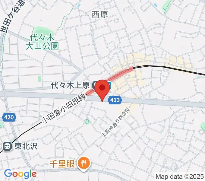 古賀政男音楽博物館の地図