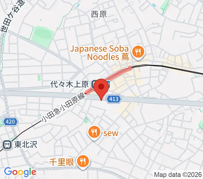 古賀政男音楽博物館の地図