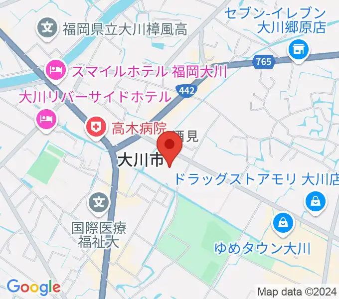 大川市文化センターの地図