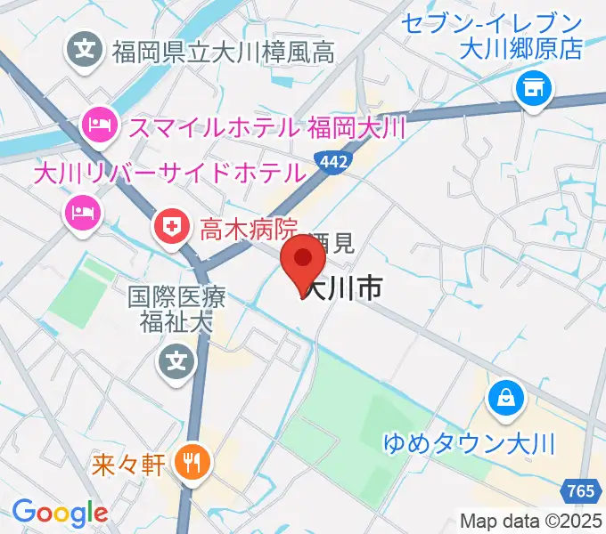 大川市文化センターの地図