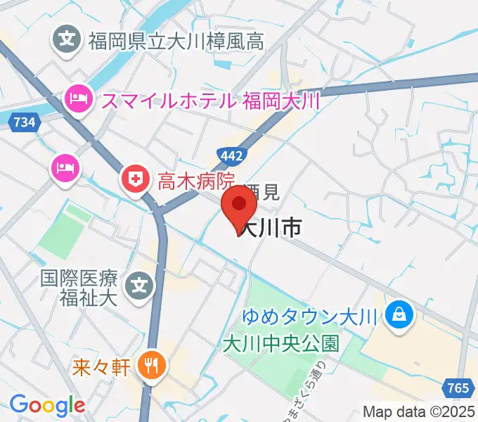 大川市文化センターの地図