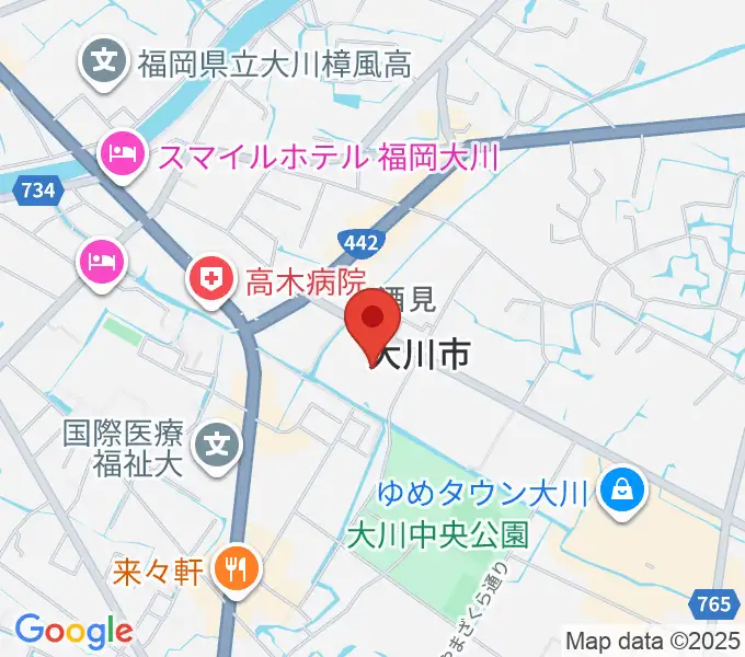大川市文化センターの地図