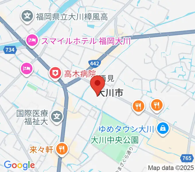 大川市文化センターの地図