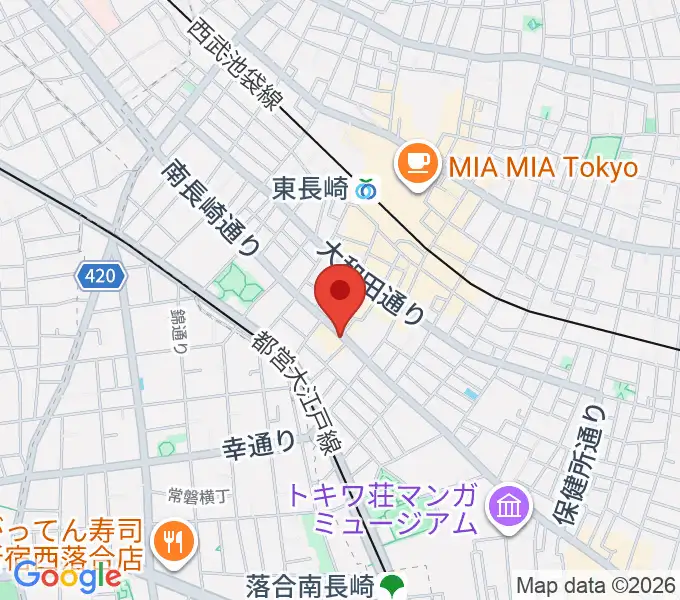 一音会 ひびきホールの地図
