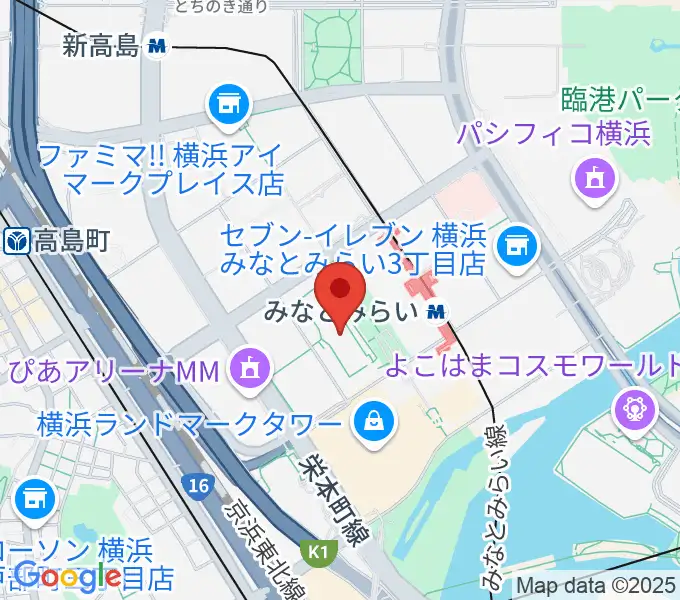 横浜美術館の地図