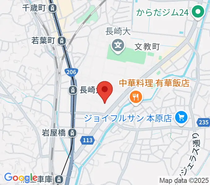 長崎創楽堂の地図