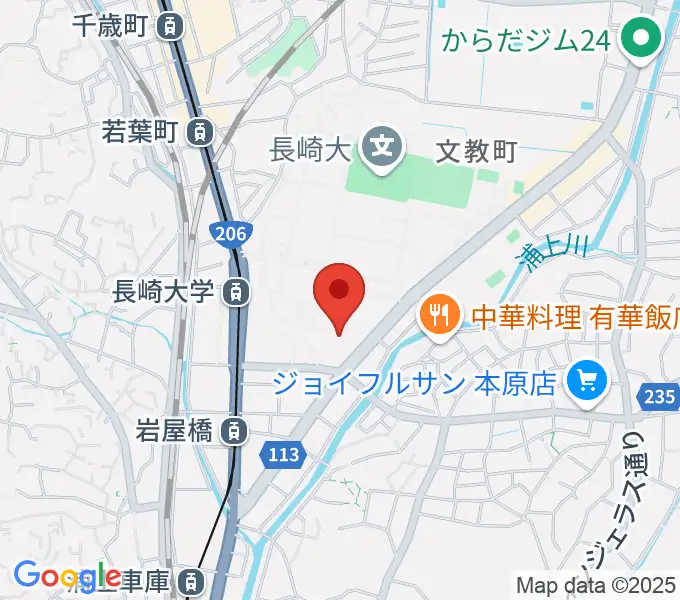 長崎創楽堂の地図