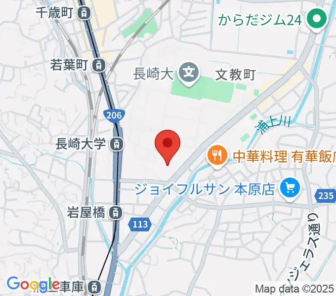 長崎創楽堂の地図