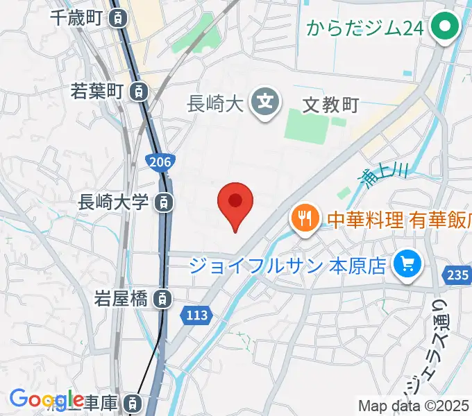 長崎創楽堂の地図