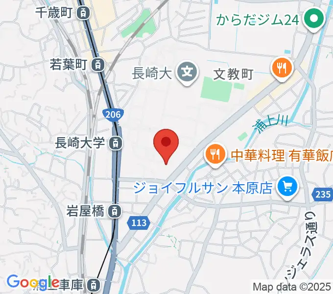 長崎創楽堂の地図