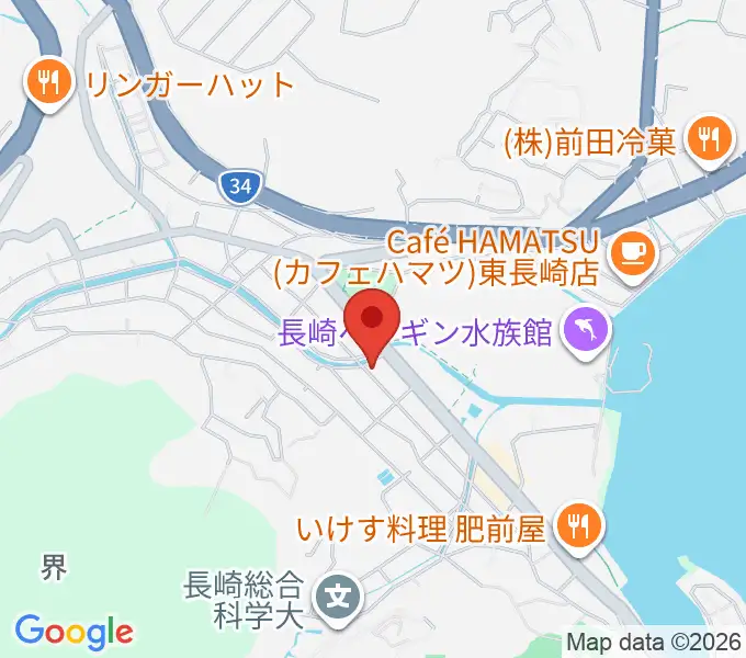 クボタホールの地図