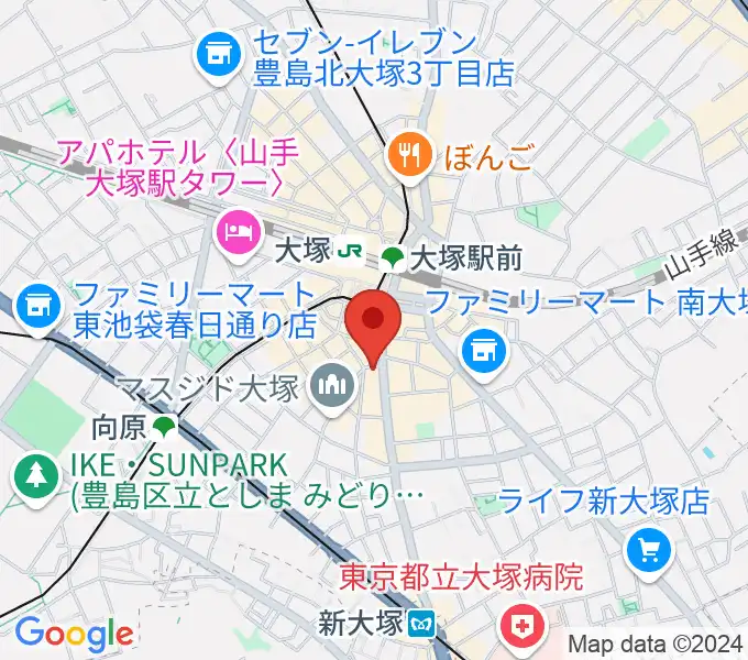 大塚Welcome backの地図