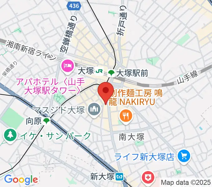 大塚Welcome backの地図