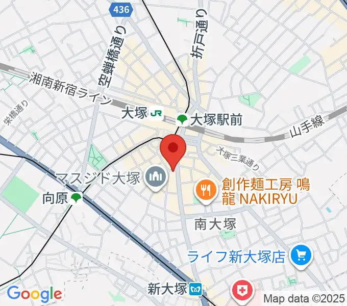 大塚Welcome backの地図