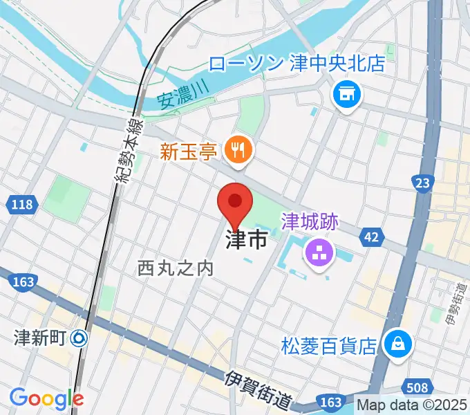 津リージョンプラザの地図