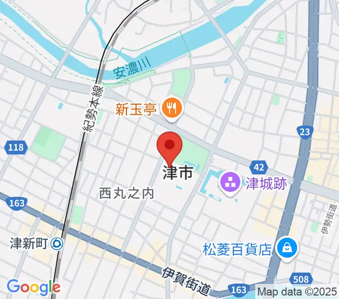 津リージョンプラザの地図