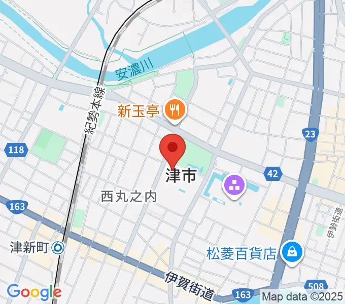 津リージョンプラザの地図