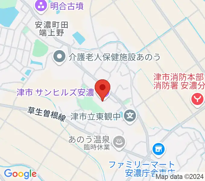 サンヒルズ安濃 ハーモニーホールの地図