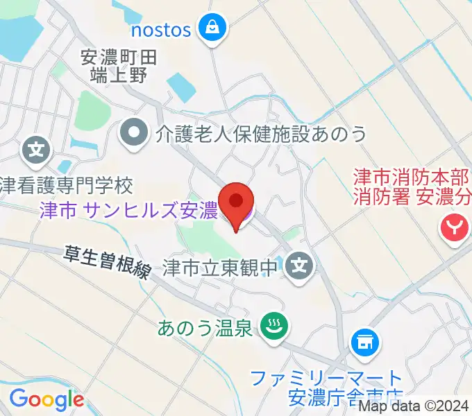 サンヒルズ安濃 ハーモニーホールの地図