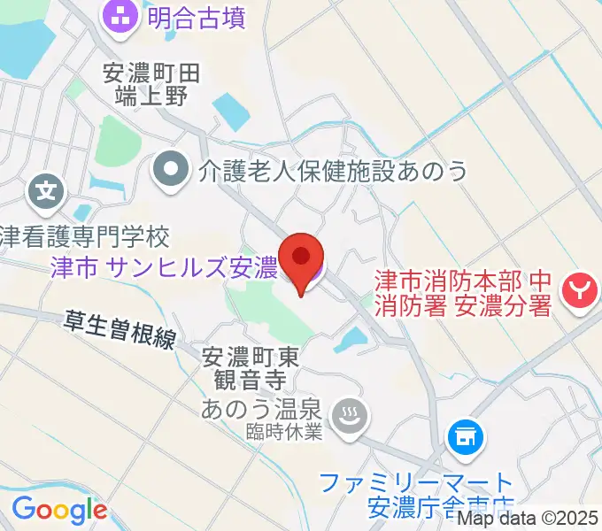 サンヒルズ安濃 ハーモニーホールの地図