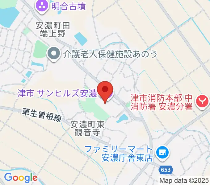 サンヒルズ安濃の地図