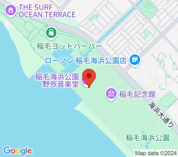 稲毛海浜公園 野外音楽堂の地図