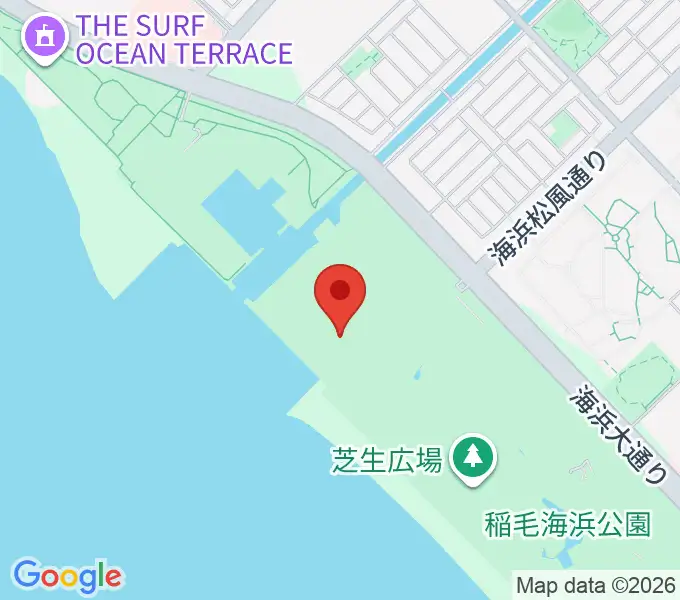 稲毛海浜公園 野外音楽堂の地図