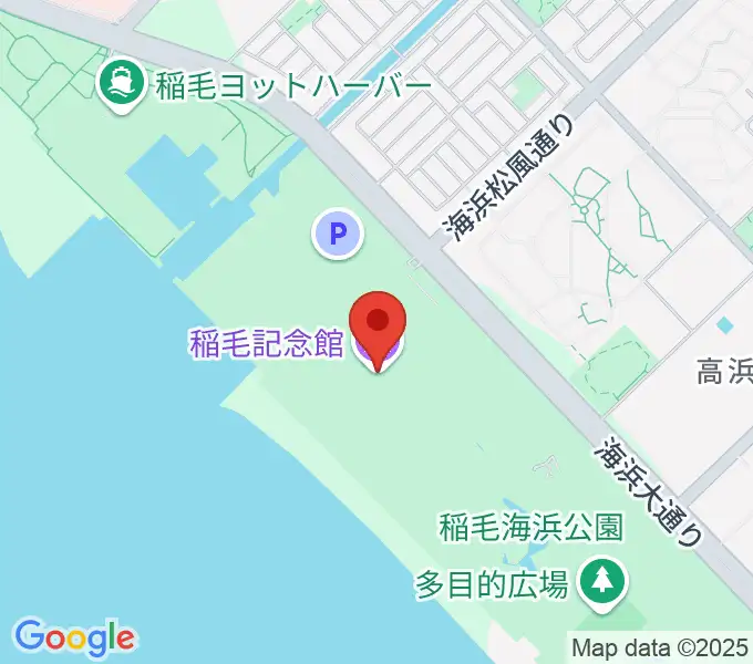 稲毛記念館の地図