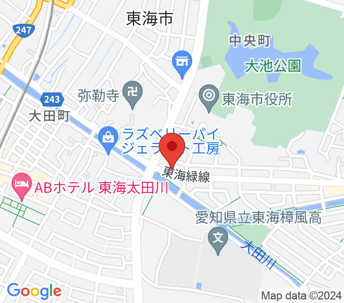 (株)マツイシ楽器店 大田川センターの場所