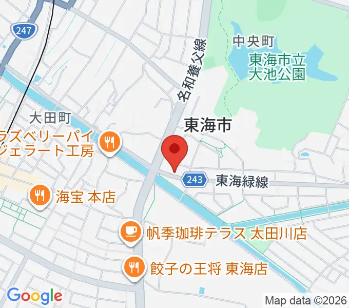 マツイシ楽器店 大田川センターの地図