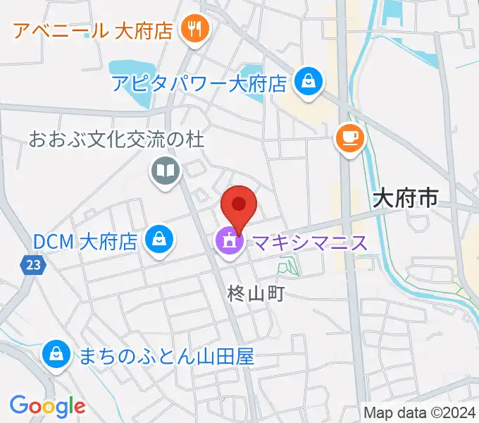 ミュージックガーデン大府の地図