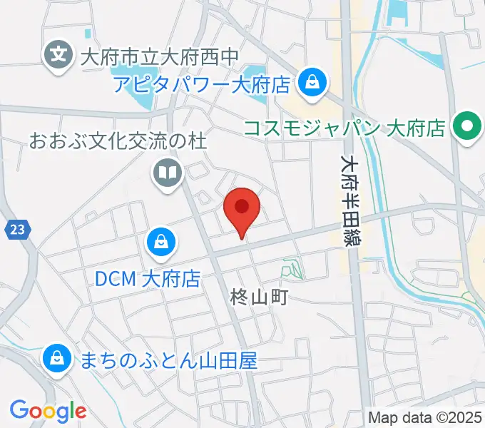 ミュージックガーデン大府の地図