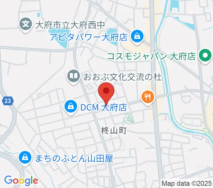 ミュージックガーデン大府の地図