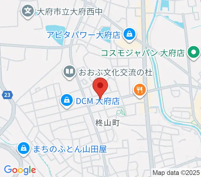 ミュージックガーデン大府の地図