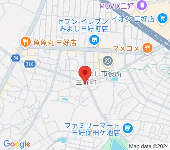 楽器晴海堂の地図