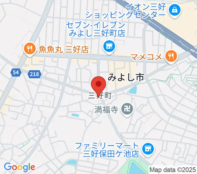 楽器晴海堂の地図