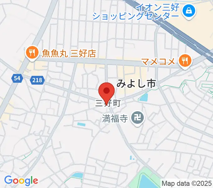 楽器晴海堂の地図