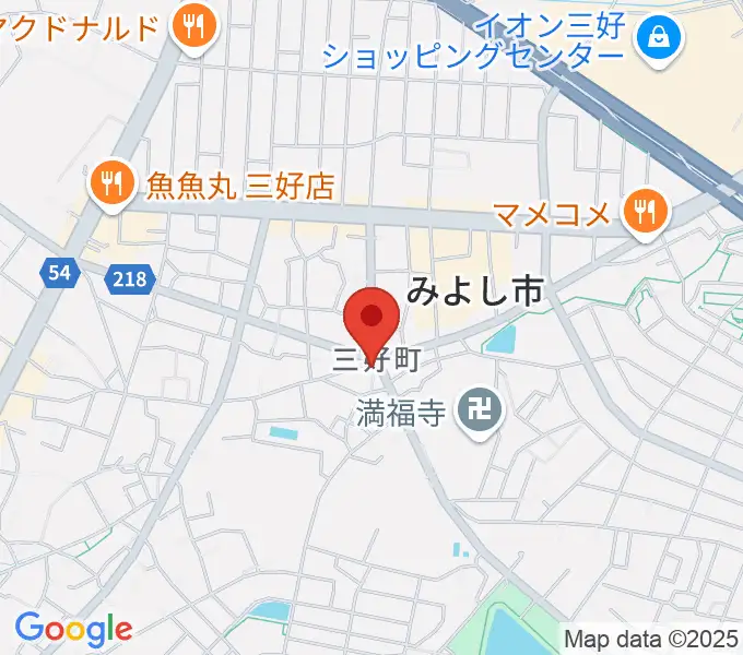 楽器晴海堂の地図