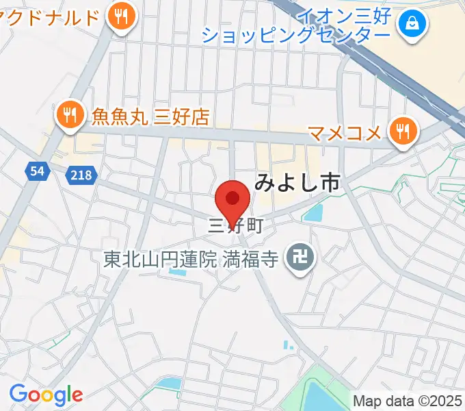 楽器晴海堂の地図