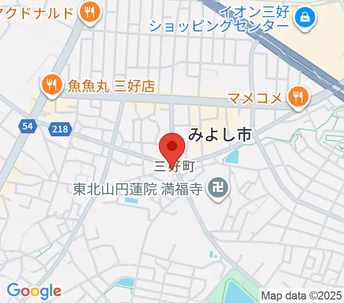 楽器晴海堂の地図