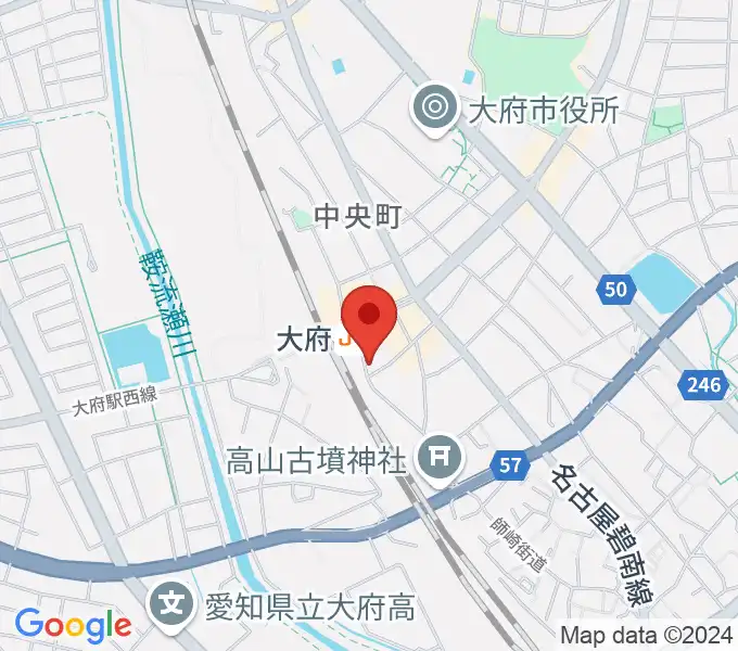 楽器晴海堂 大府ミュージックセンターの地図