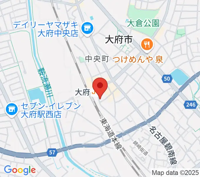 楽器晴海堂 大府ミュージックセンターの地図
