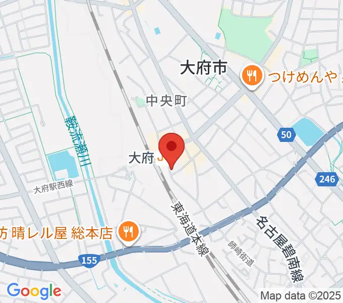 楽器晴海堂 大府ミュージックセンターの地図